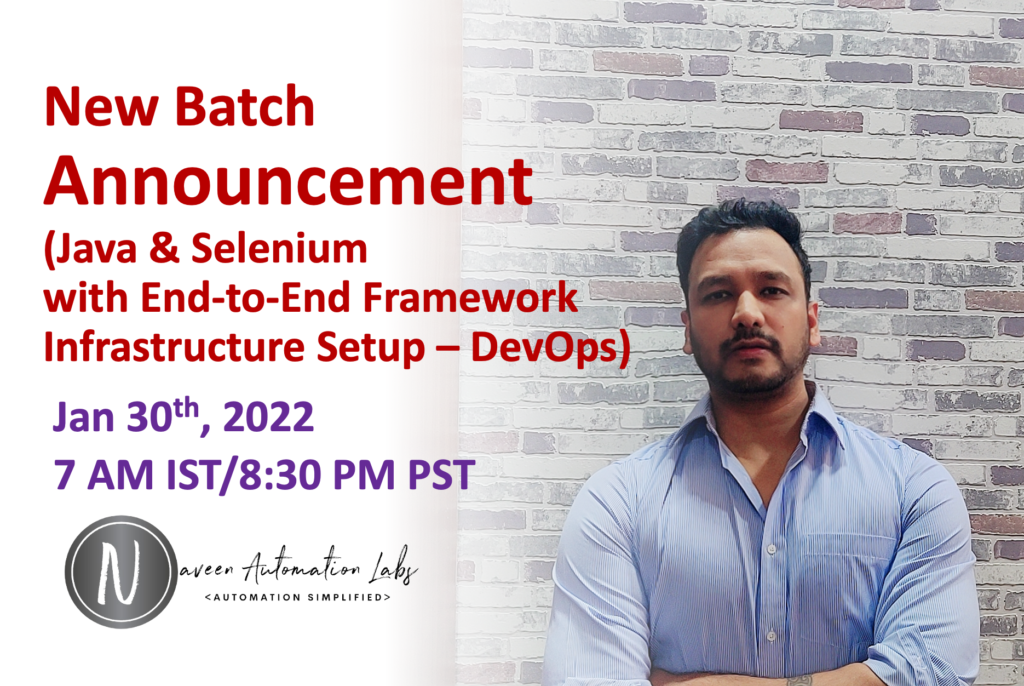 Selenium & Java Training Course Content – Regular Batch (30th Jan 2023 ...